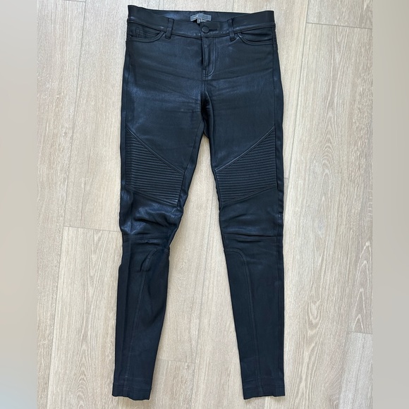 Vince 100% Black Leather Pants - Picture 1 of 6